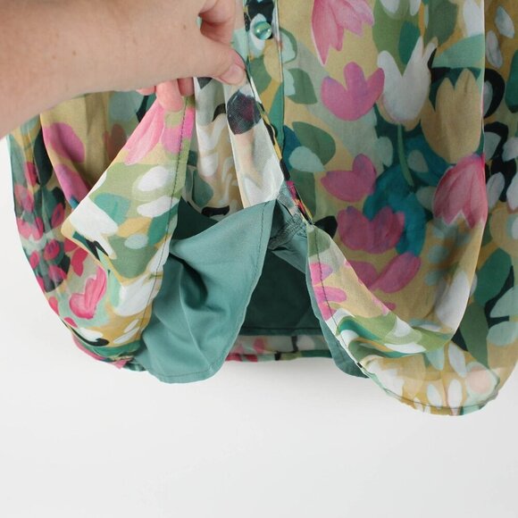 Bloomchic Floral Print Frill Trim Button Detail Blouse - NWT - 2X - Picture 7 of 12